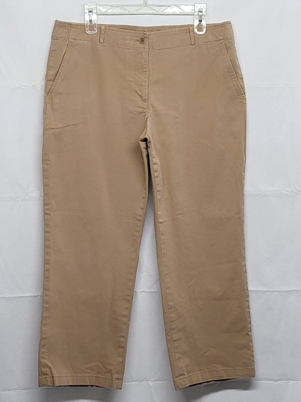Vintage Faconnable Womens Pants Chino Size 14 Beige Preppy Career Hong Kong Made